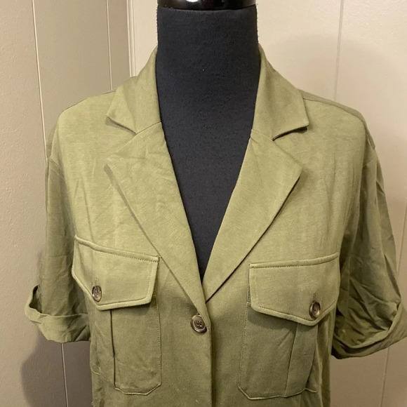 Joie Small green jadallah utility dress short sleeve full bottom/down - Picture 2 of 8